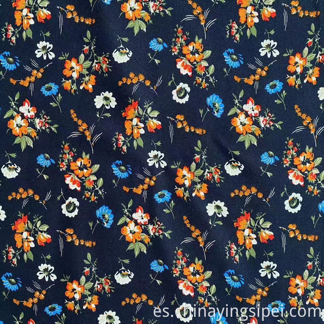 Original 105GSM Elegante estampado de flores 100% Rayon Fabrics para vestidos de 30 años